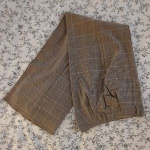 The Limited Wide Leg Plaid Trousers, 0